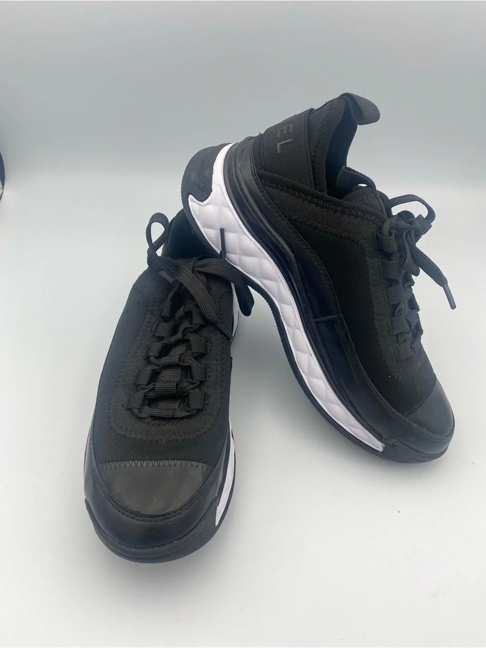 CHANEL Black and White Women's Sneakers